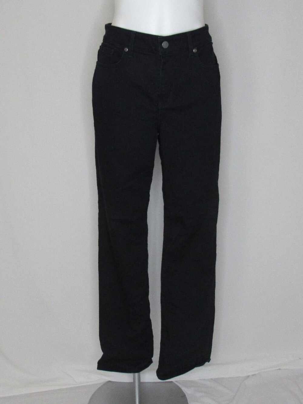 NYDJ Dark Wash Blue Marilyn Straight Leg High Waist Jeans 33" Women's 12